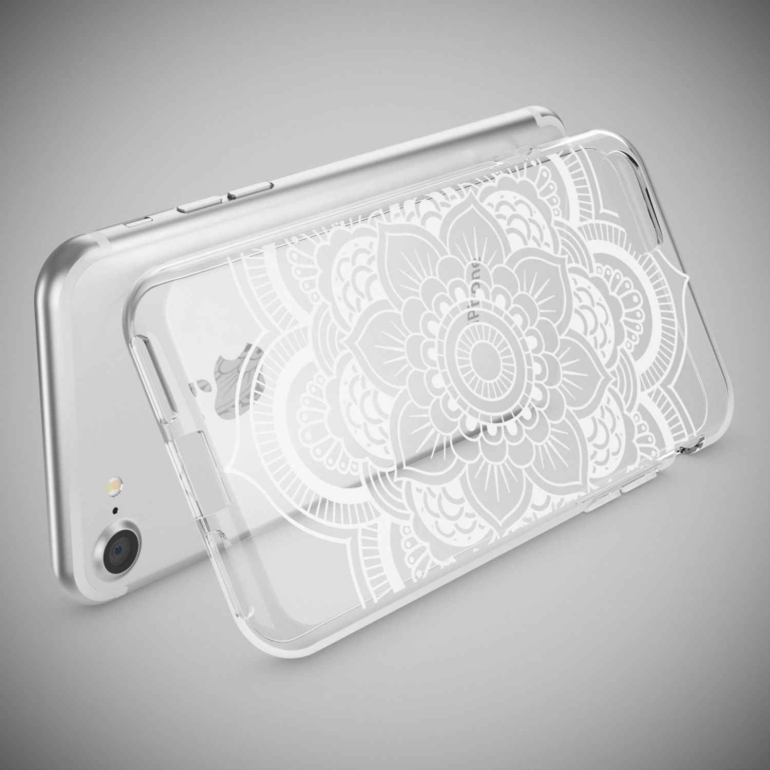 iPhone 7 Hülle Handyhülle von NALIA, Motiv Case Cover Bumper Transparent Klar