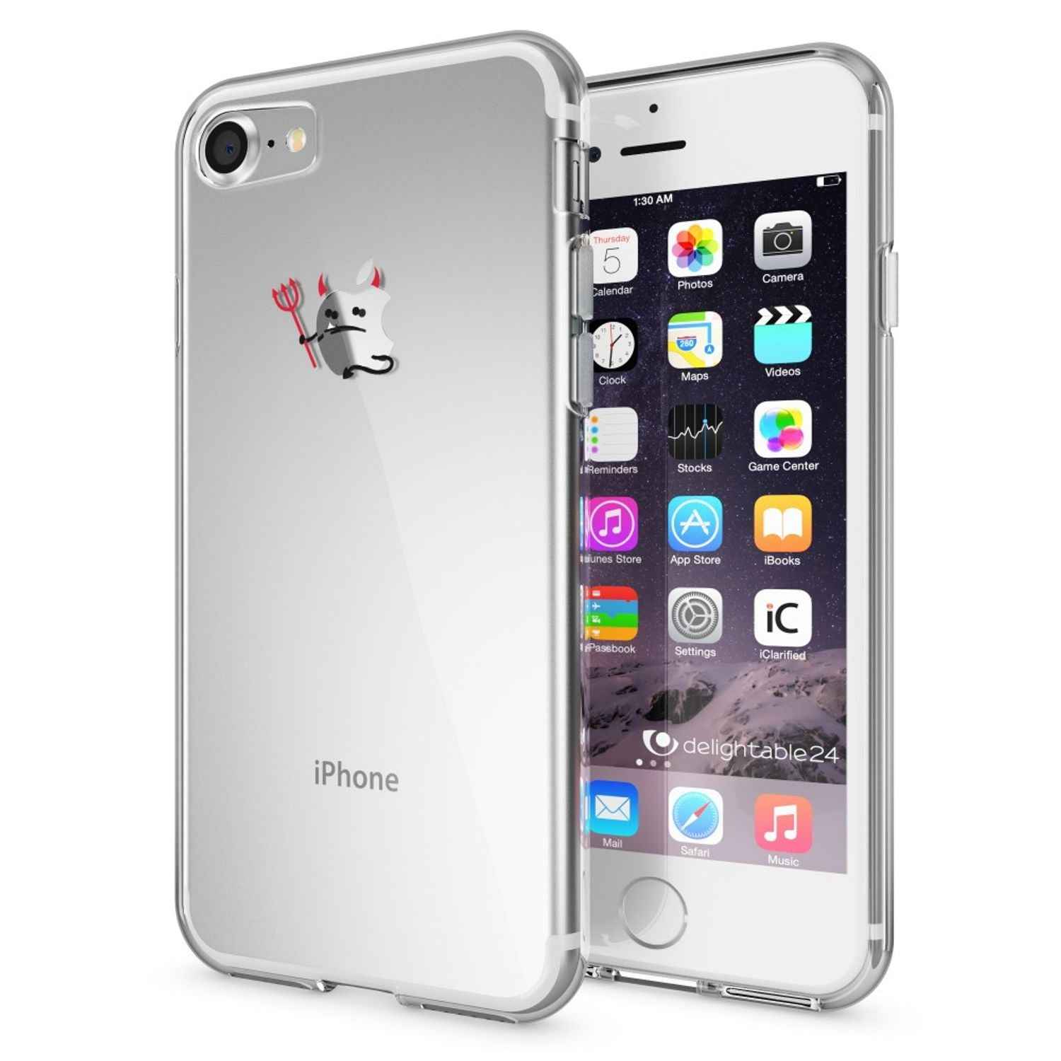 iPhone 7 Hülle Handyhülle von NALIA, Motiv Case Cover Bumper Transparent Klar