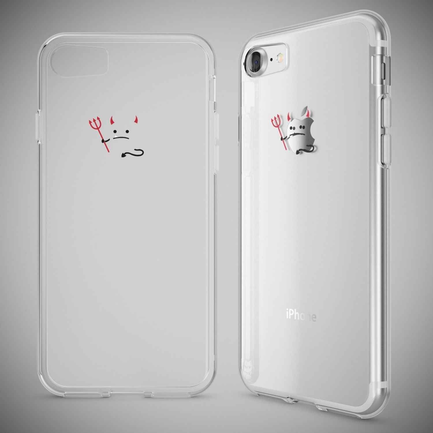 iPhone 7 Hülle Handyhülle von NALIA, Motiv Case Cover Bumper Transparent Klar