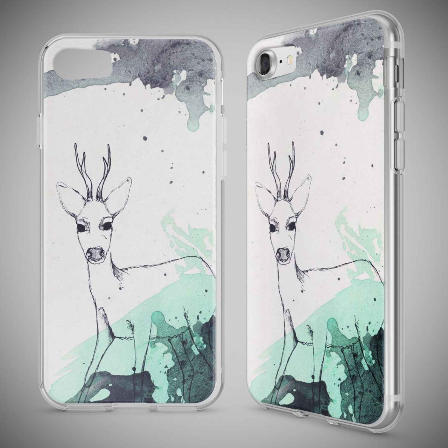 iPhone 7 Hülle Handyhülle von NALIA, Motiv Case Cover Bumper Transparent Klar