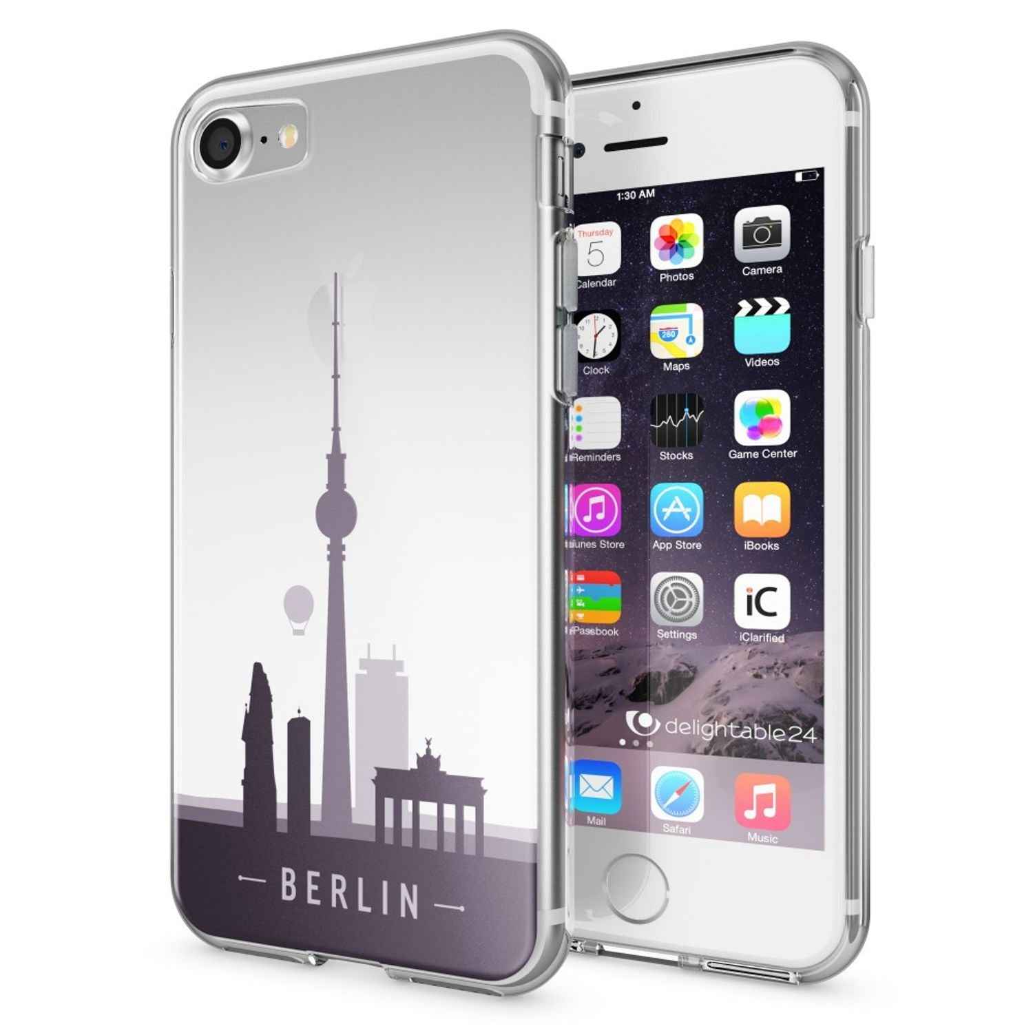 iPhone 7 Hülle Handyhülle von NALIA, Motiv Case Cover Bumper Transparent Klar
