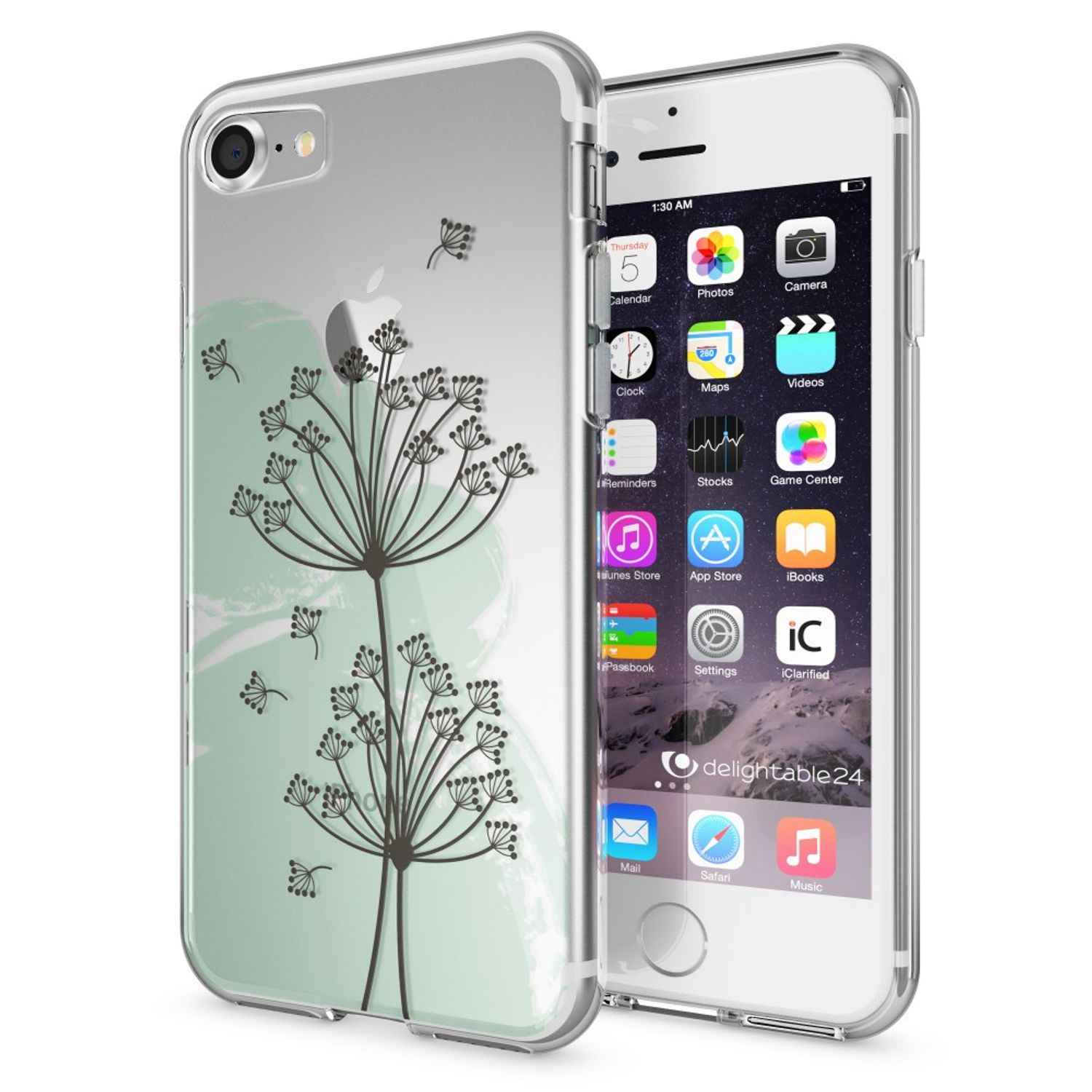iPhone 7 Hülle Handyhülle von NALIA, Motiv Case Cover Bumper Transparent Klar