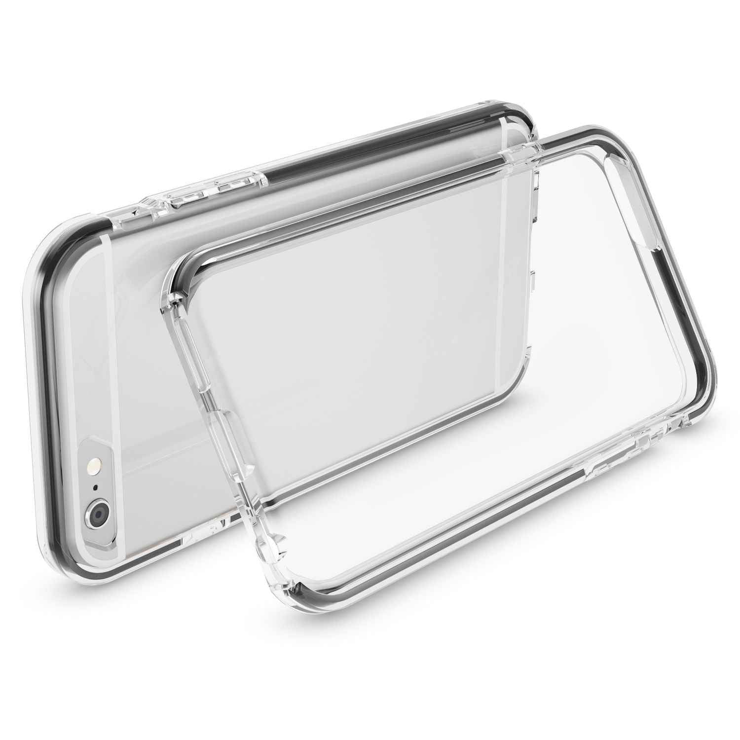 iPhone 6 6S Hülle Handyhülle von NALIA, Durchsichtiges Silikon Case mit Bumper