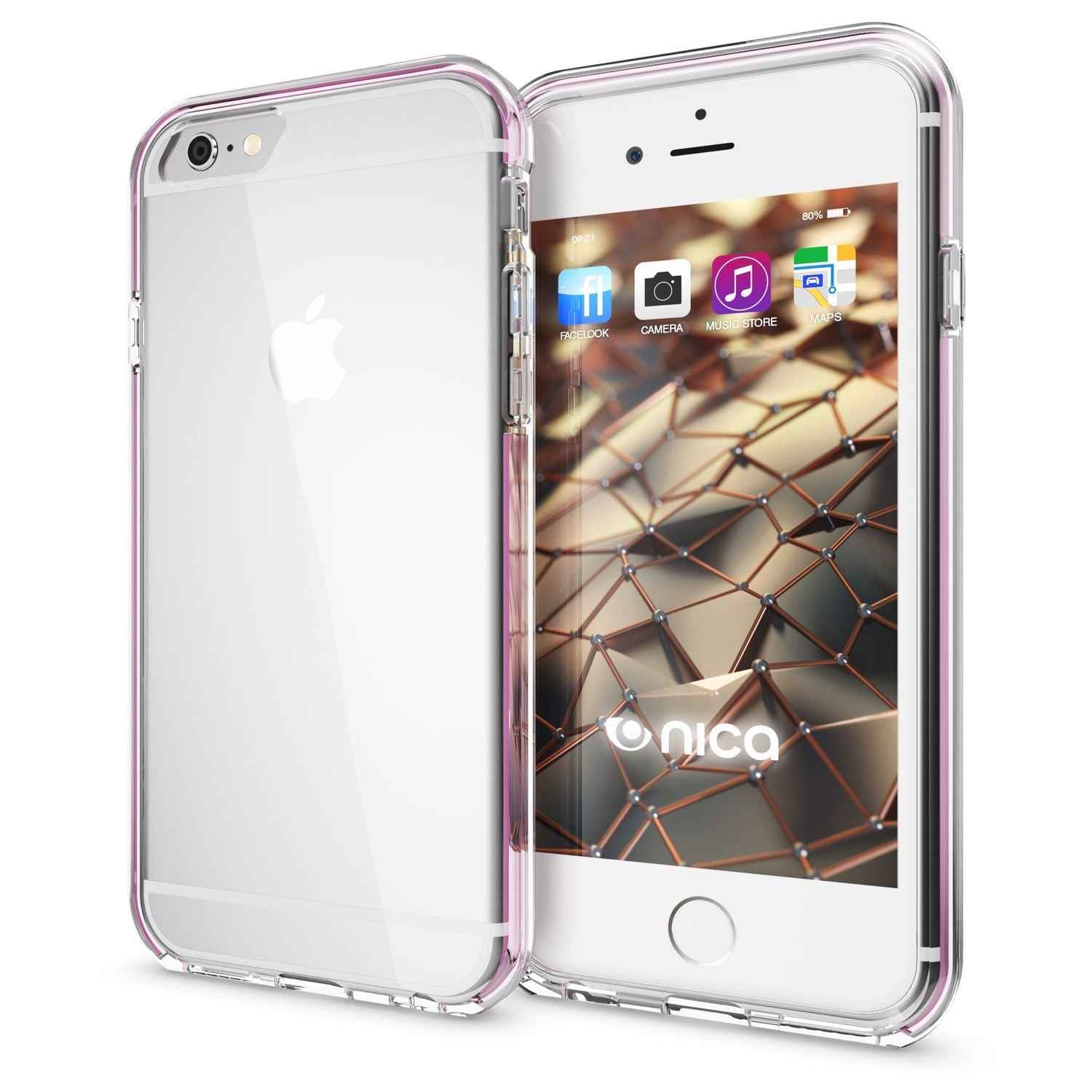 iPhone 6 6S Hülle Handyhülle von NALIA, Durchsichtiges Silikon Case mit Bumper