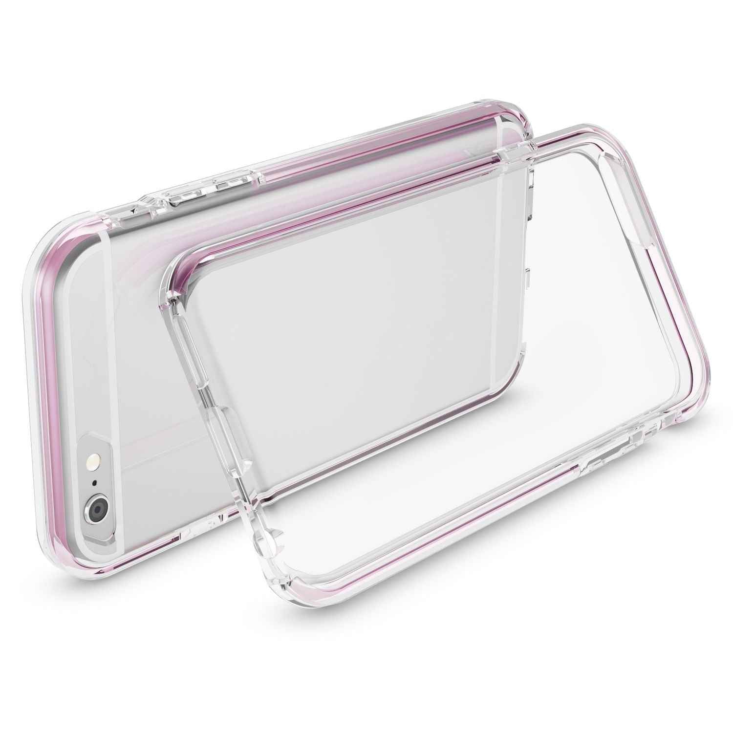 iPhone 6 6S Hülle Handyhülle von NALIA, Durchsichtiges Silikon Case mit Bumper