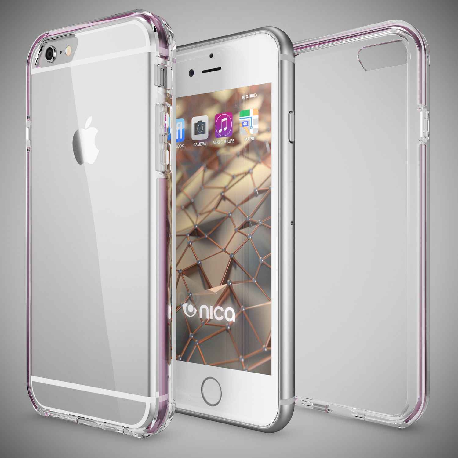 iPhone 6 6S Hülle Handyhülle von NALIA, Durchsichtiges Silikon Case mit Bumper