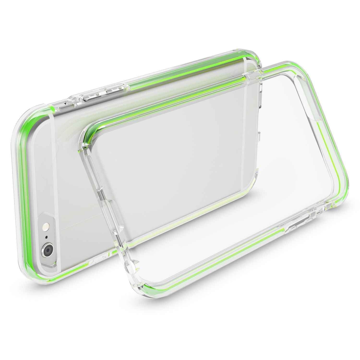 iPhone 6 6S Hülle Handyhülle von NALIA, Durchsichtiges Silikon Case mit Bumper