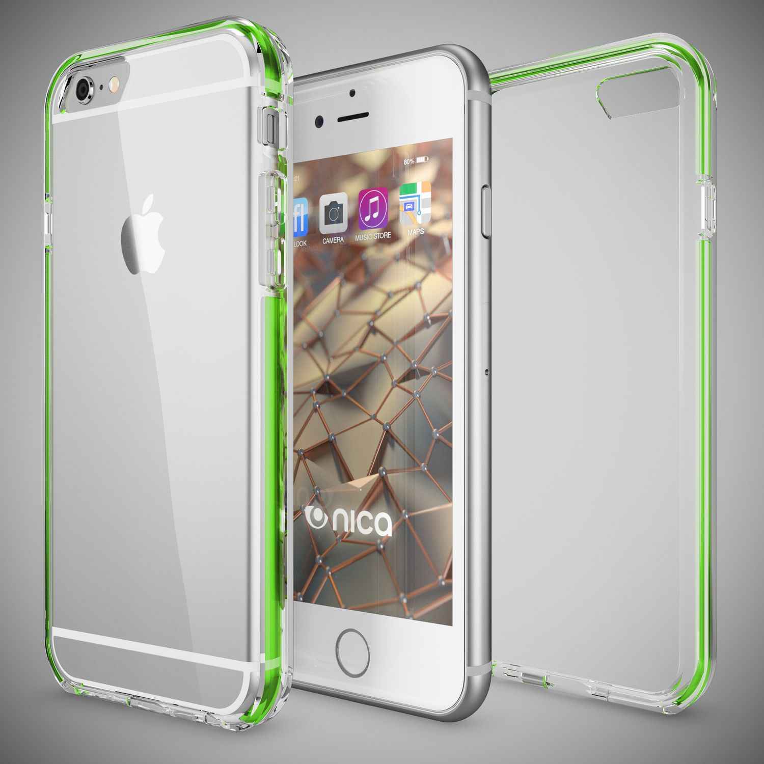 iPhone 6 6S Hülle Handyhülle von NALIA, Durchsichtiges Silikon Case mit Bumper