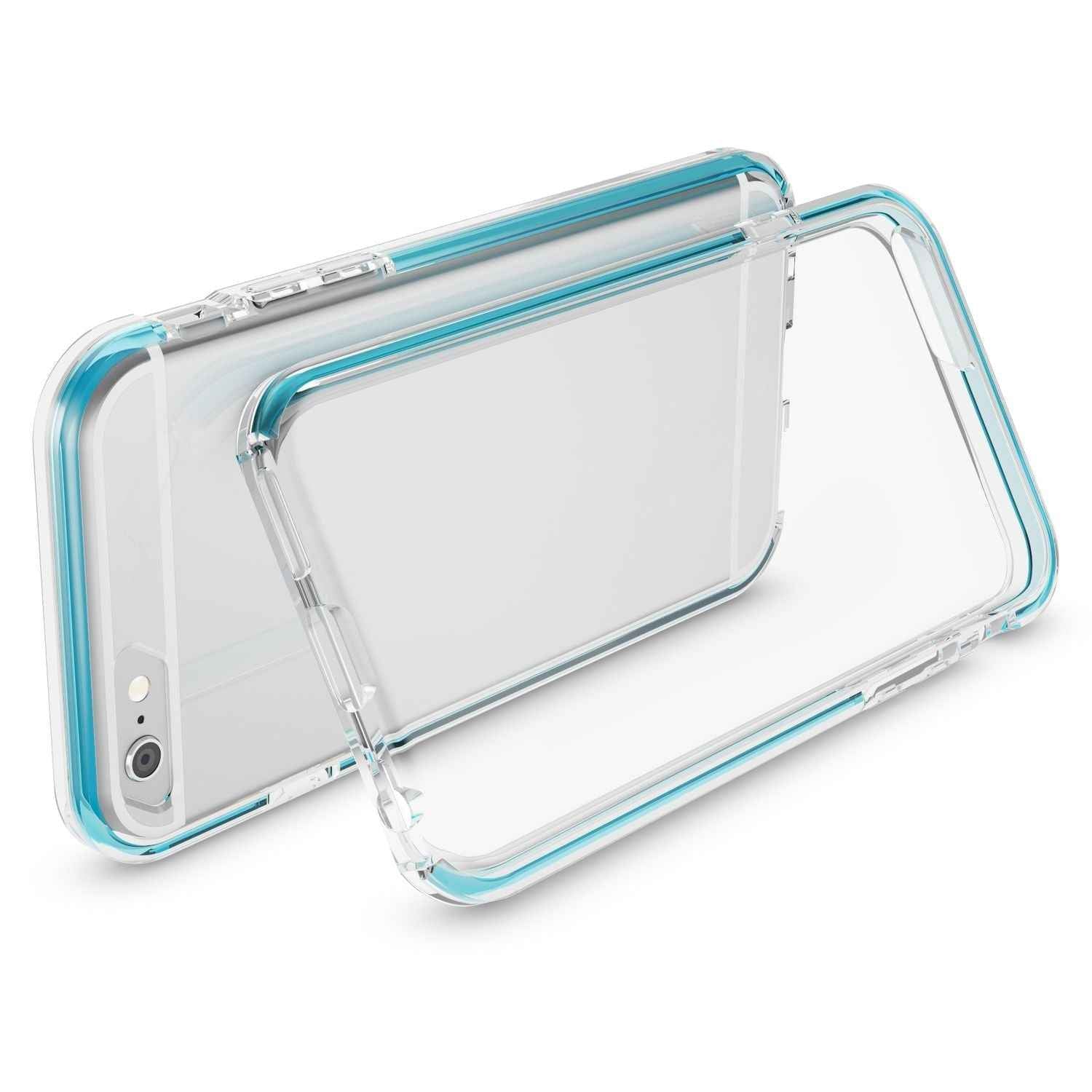 iPhone 6 6S Hülle Handyhülle von NALIA, Durchsichtiges Silikon Case mit Bumper