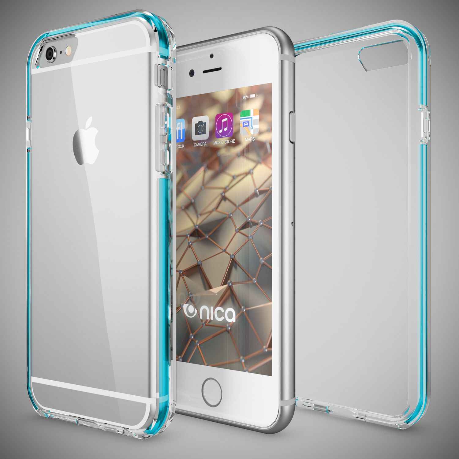 iPhone 6 6S Hülle Handyhülle von NALIA, Durchsichtiges Silikon Case mit Bumper