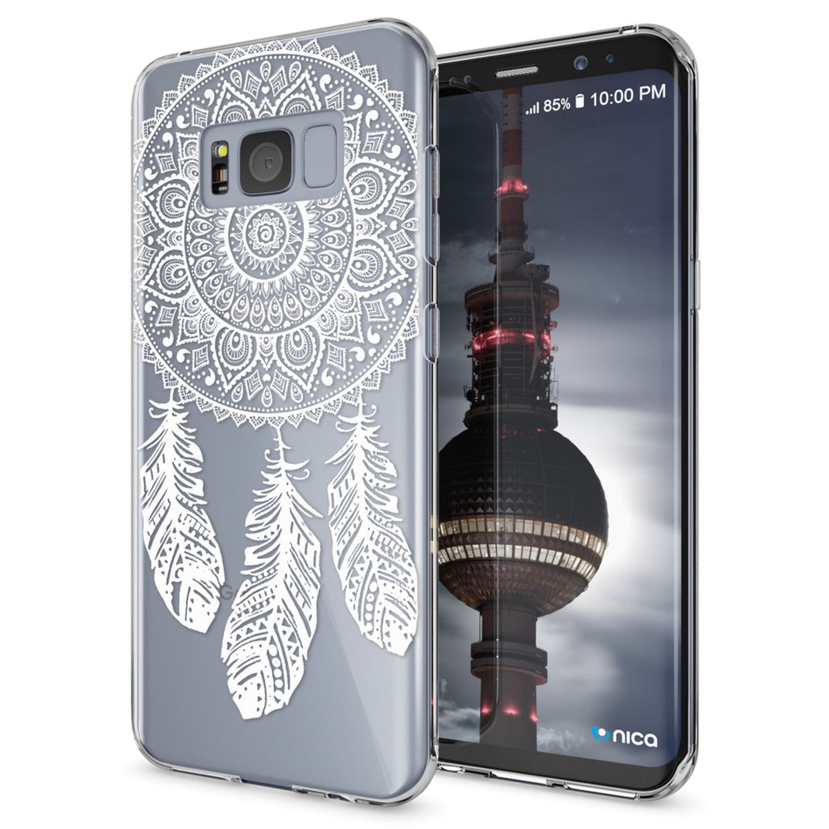 Silikon Handyhülle für Samsung Galaxy S8 Plus durchsichtig mit Motiv