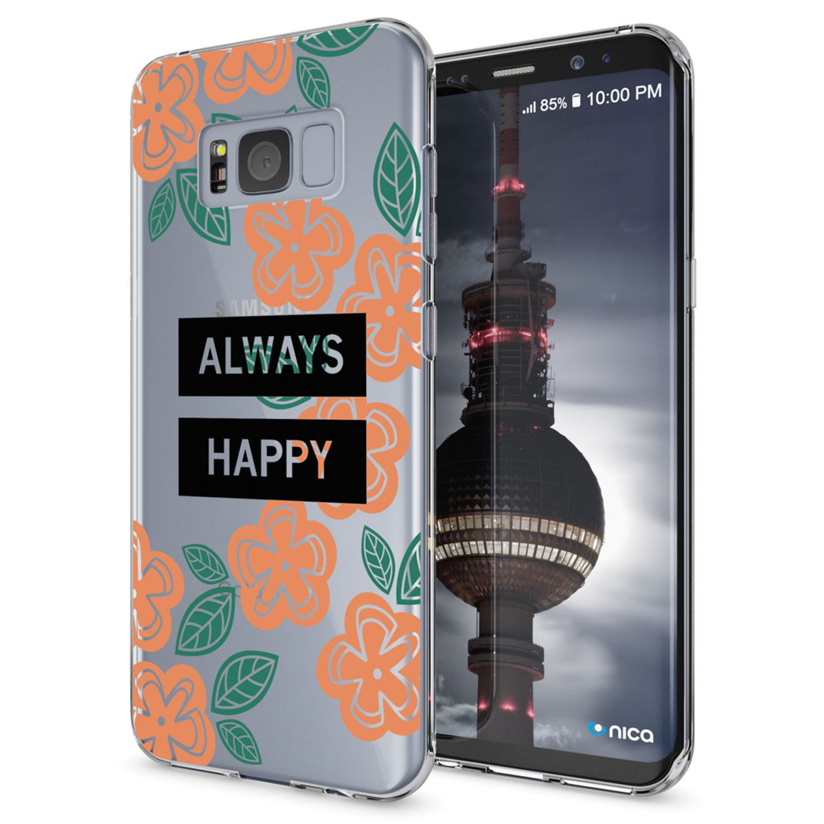 Silikon Handyhülle für Samsung Galaxy S8 Plus durchsichtig mit Motiv