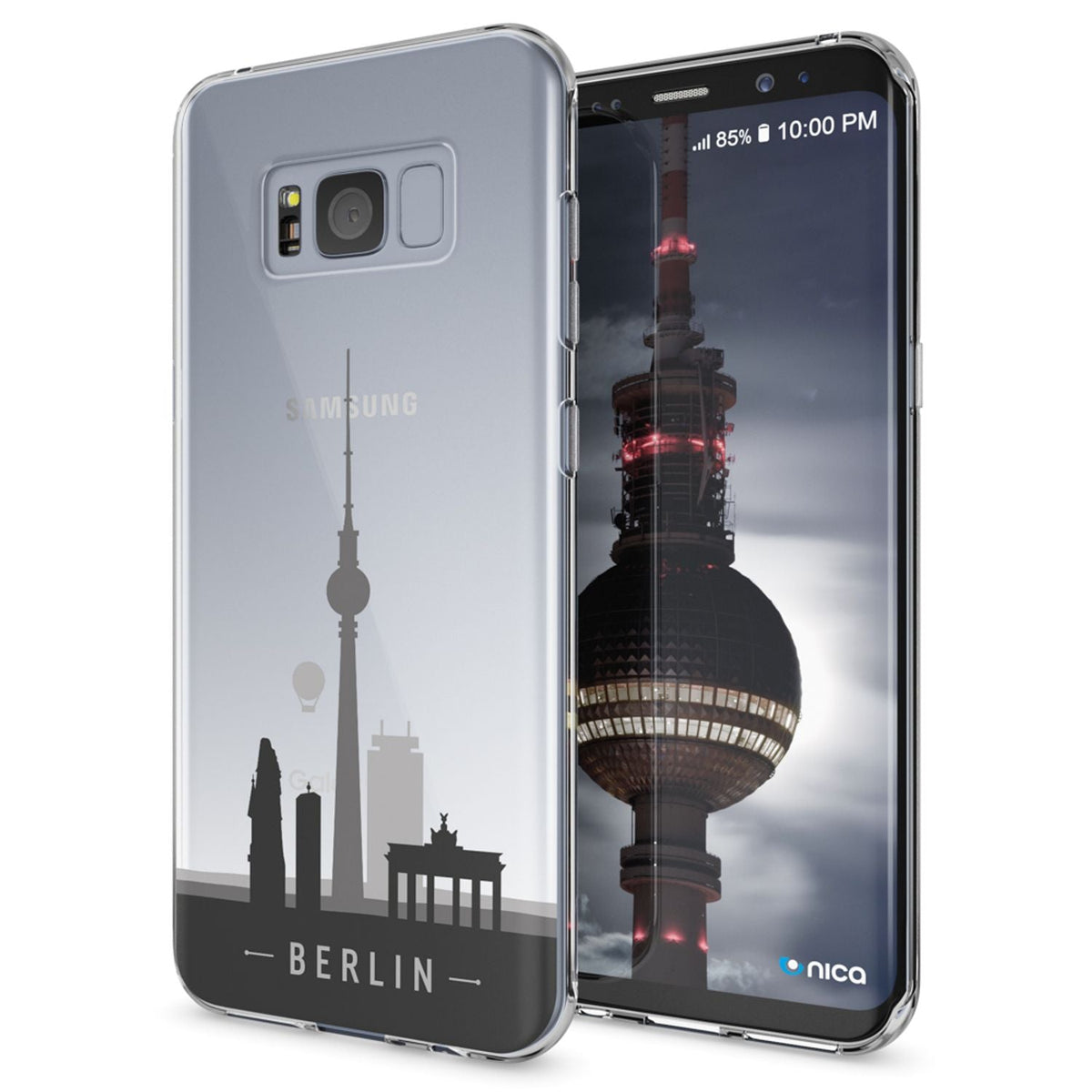 Silikon Handyhülle für Samsung Galaxy S8 Plus durchsichtig mit Motiv
