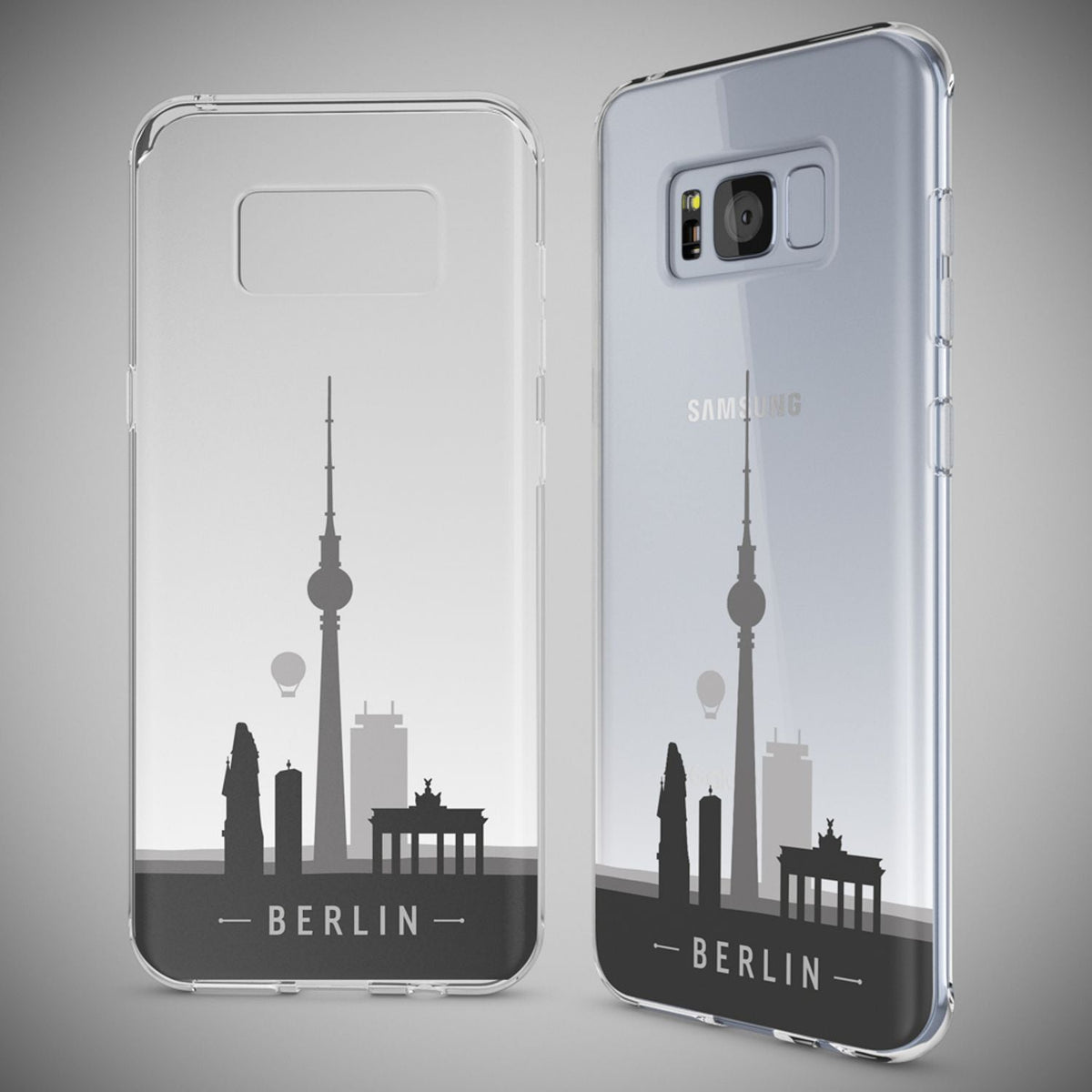 Silikon Handyhülle für Samsung Galaxy S8 Plus durchsichtig mit Motiv