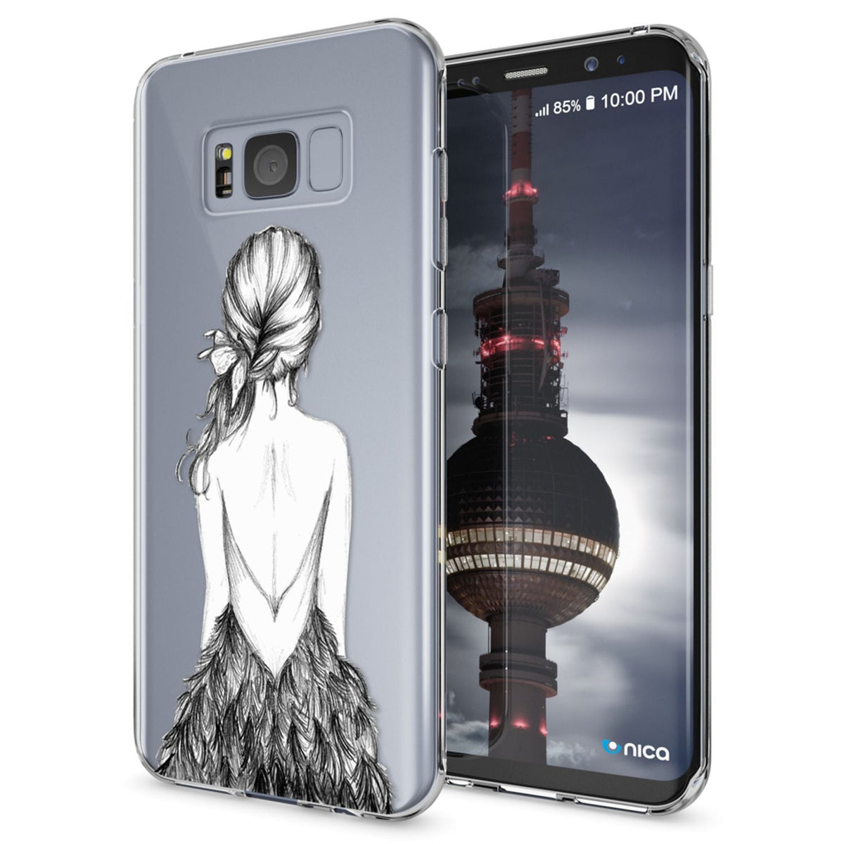 Silikon Handyhülle für Samsung Galaxy S8 Plus durchsichtig mit Motiv
