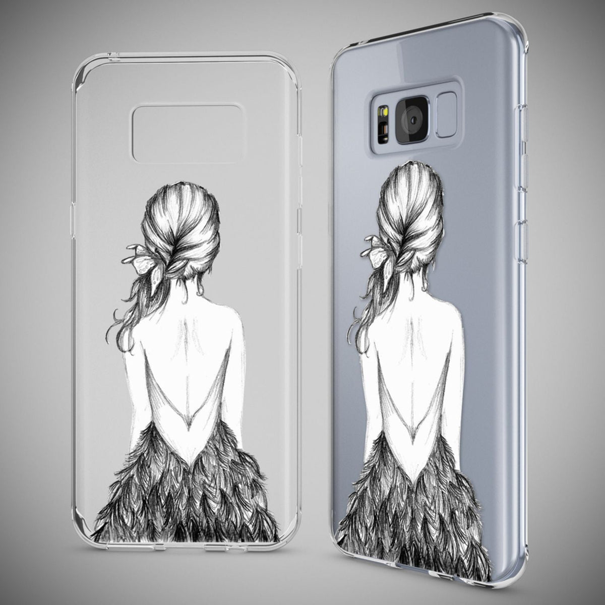 Silikon Handyhülle für Samsung Galaxy S8 Plus durchsichtig mit Motiv