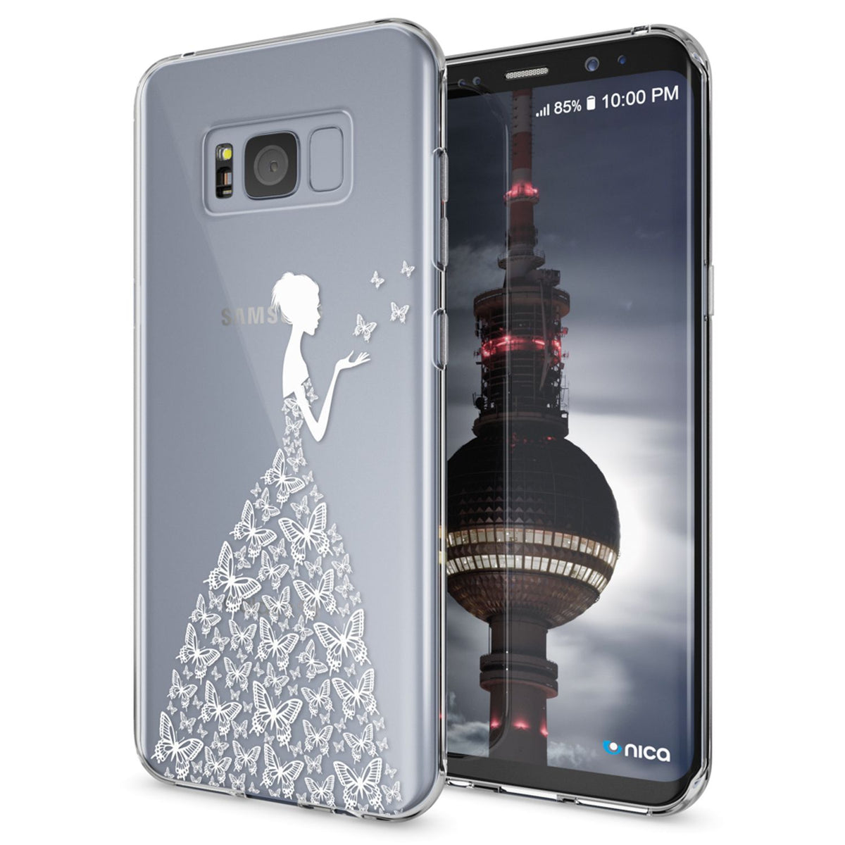 Silikon Handyhülle für Samsung Galaxy S8 Plus durchsichtig mit Motiv