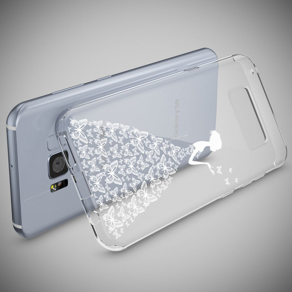 Silikon Handyhülle für Samsung Galaxy S8 Plus durchsichtig mit Motiv