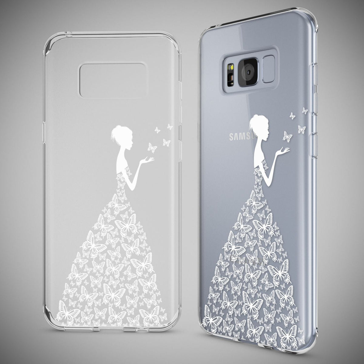 Silikon Handyhülle für Samsung Galaxy S8 Plus durchsichtig mit Motiv