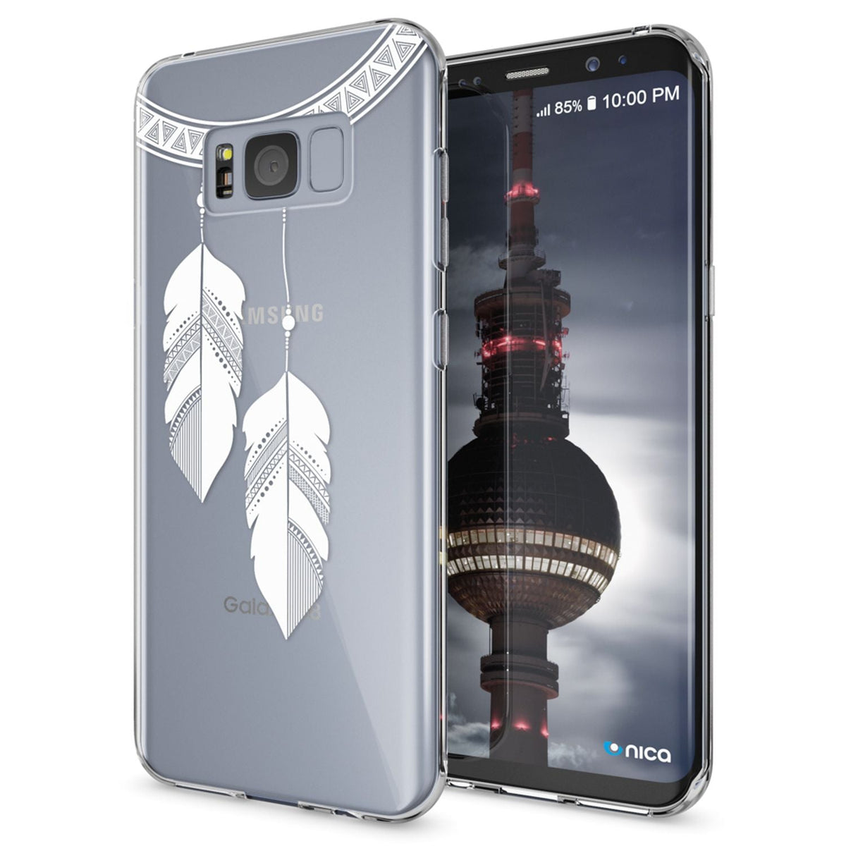 Silikon Handyhülle für Samsung Galaxy S8 Plus durchsichtig mit Motiv