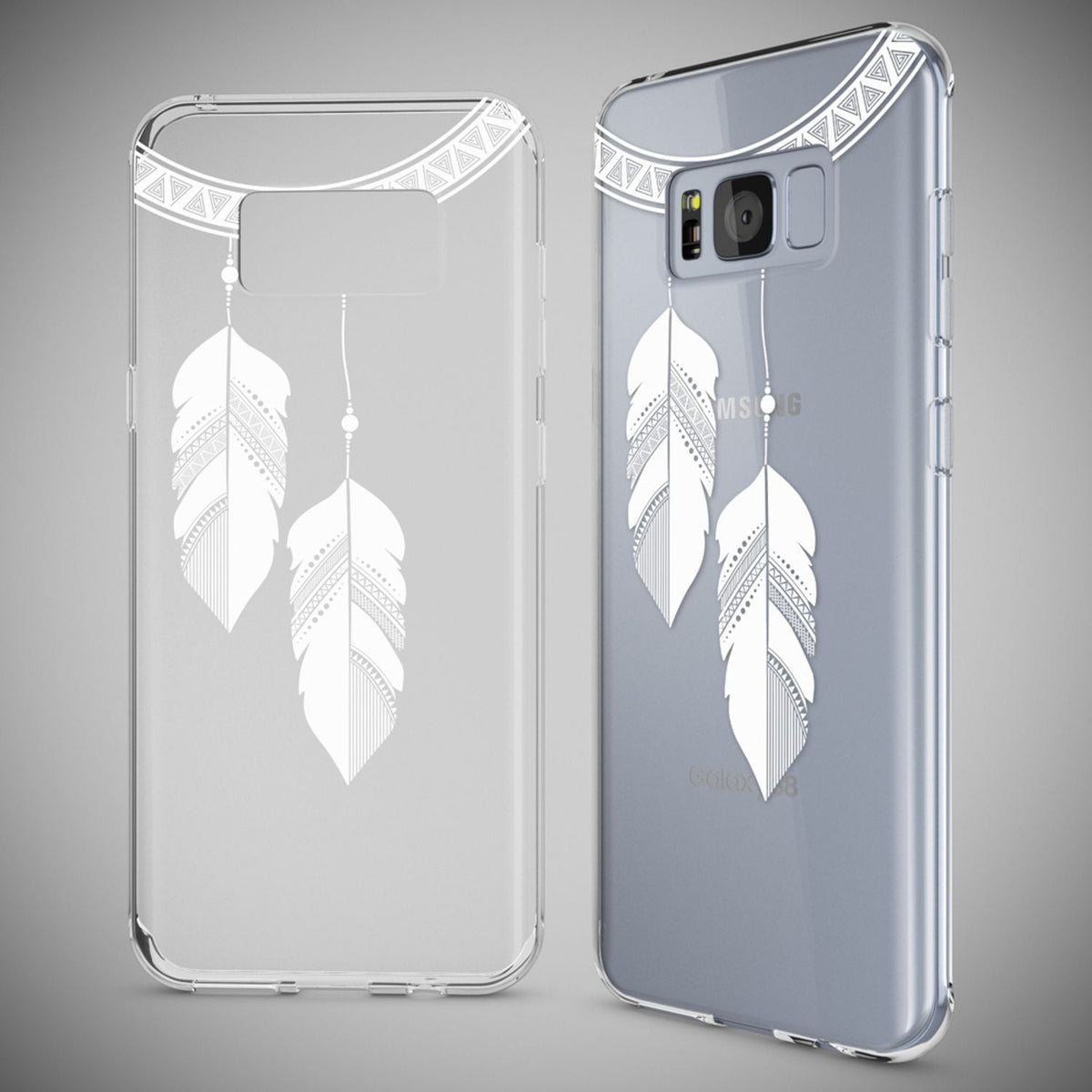 Silikon Handyhülle für Samsung Galaxy S8 Plus durchsichtig mit Motiv