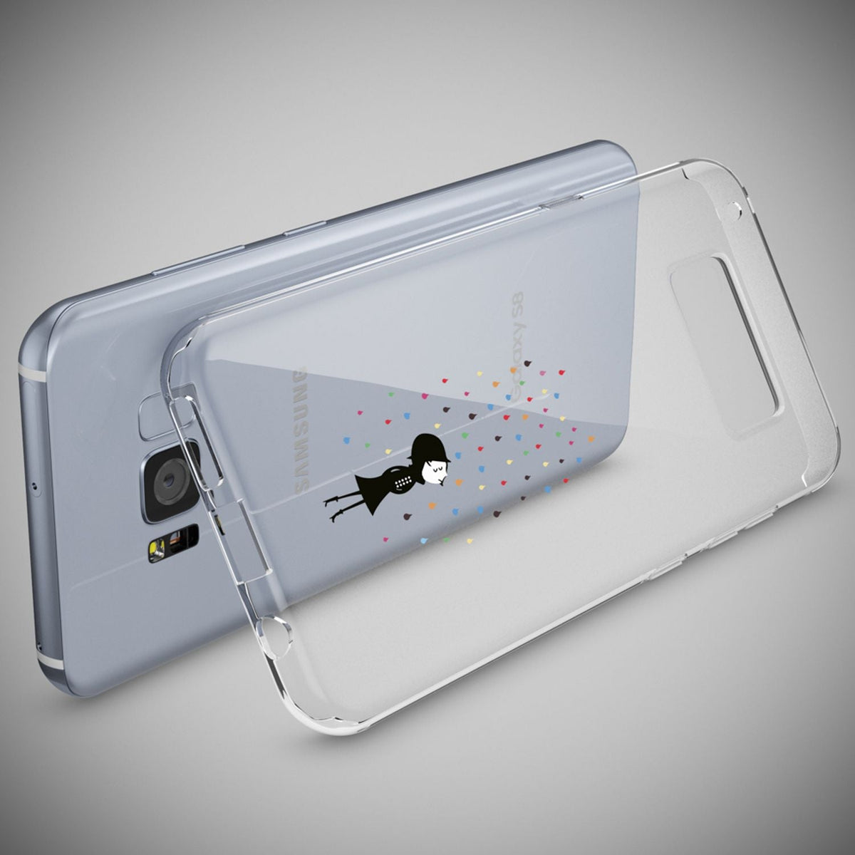 Silikon Handyhülle für Samsung Galaxy S8 Plus durchsichtig mit Motiv