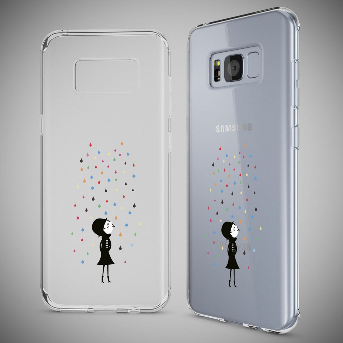 Silikon Handyhülle für Samsung Galaxy S8 Plus durchsichtig mit Motiv