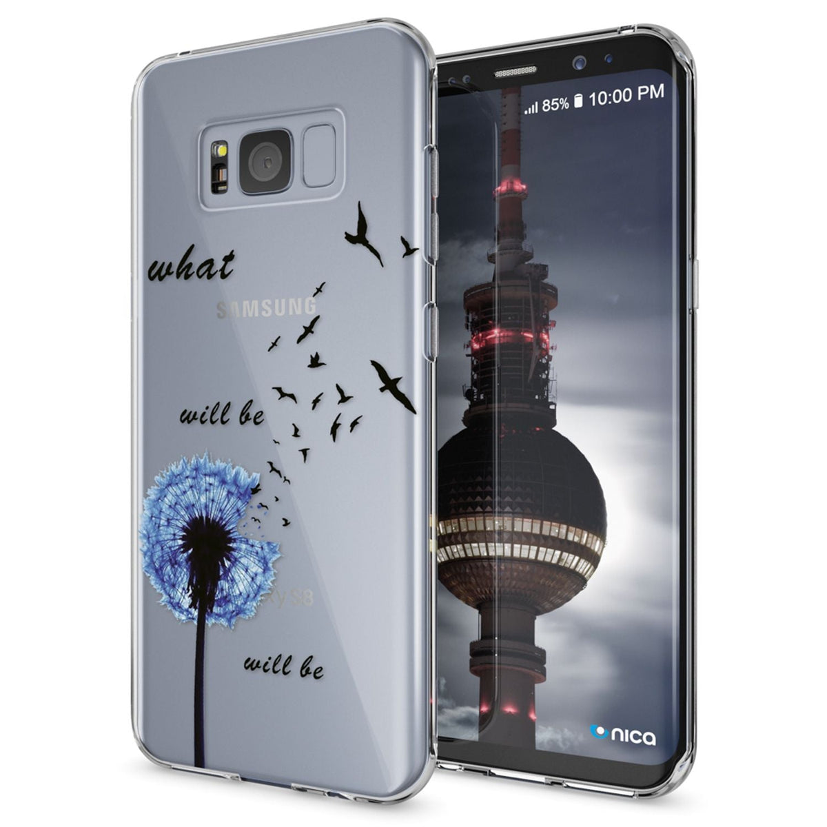 Silikon Handyhülle für Samsung Galaxy S8 Plus durchsichtig mit Motiv