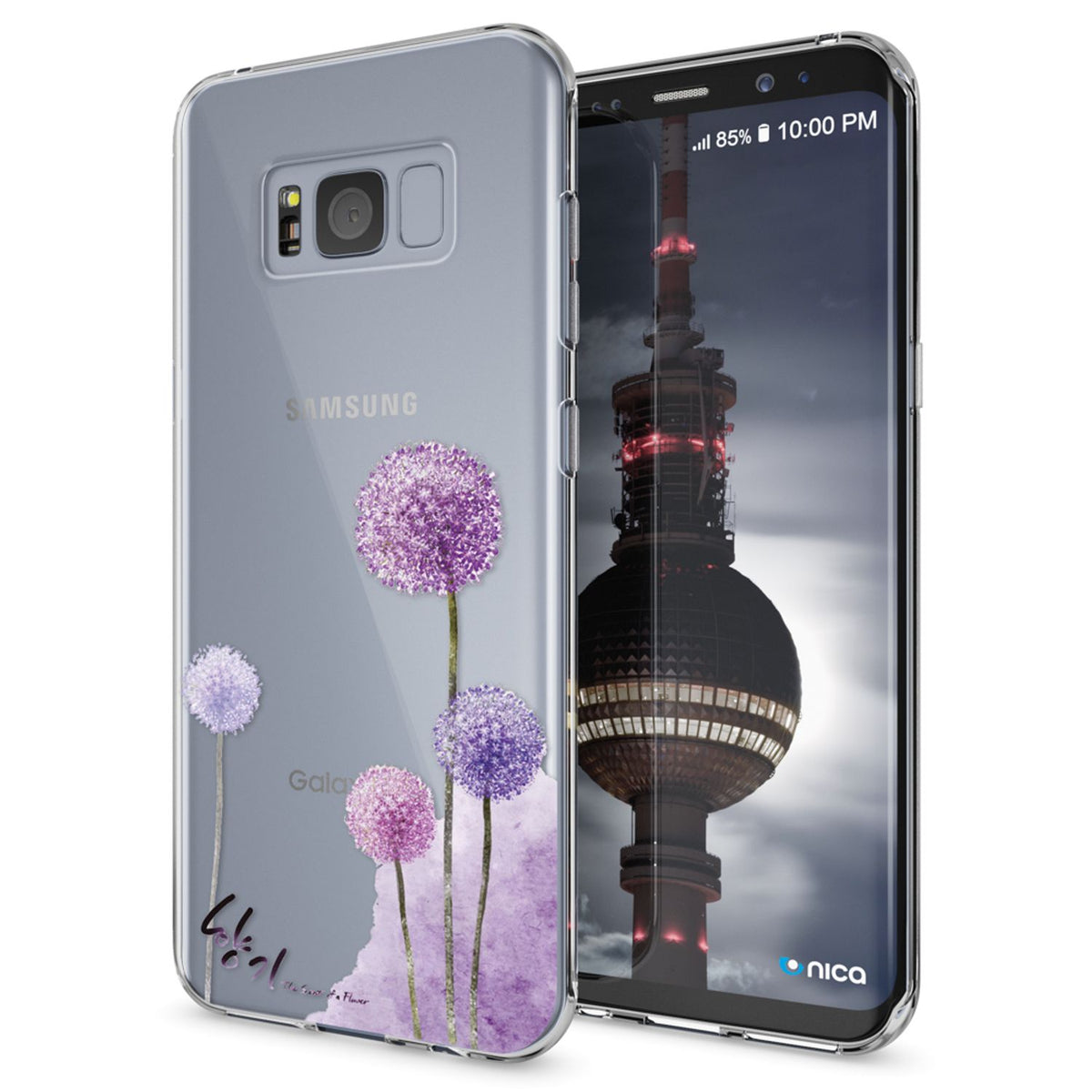 Silikon Handyhülle für Samsung Galaxy S8 Plus durchsichtig mit Motiv