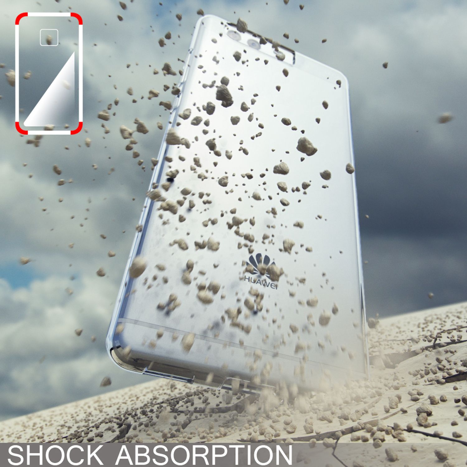 Handyhülle Slim Silikon durchsichtig geblümt für Huawei P10 | NALIA Berlin