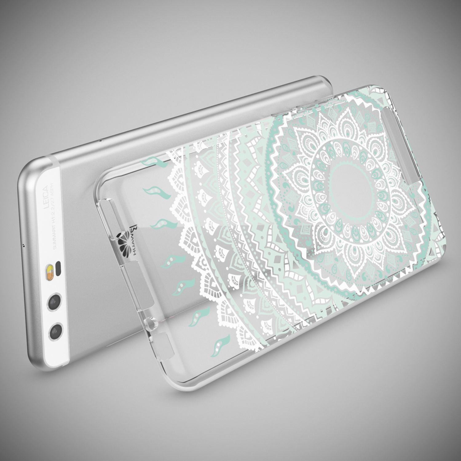 Handyhülle Slim Silikon durchsichtig geblümt für Huawei P10 | NALIA Berlin