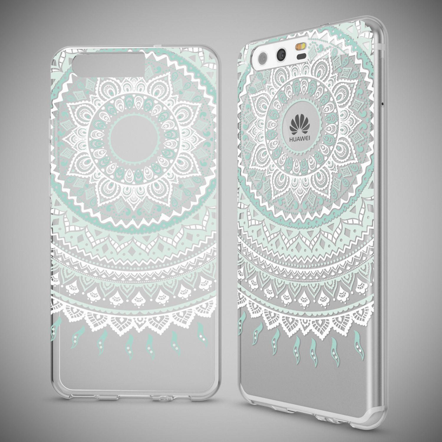 Handyhülle Slim Silikon durchsichtig geblümt für Huawei P10 | NALIA Berlin