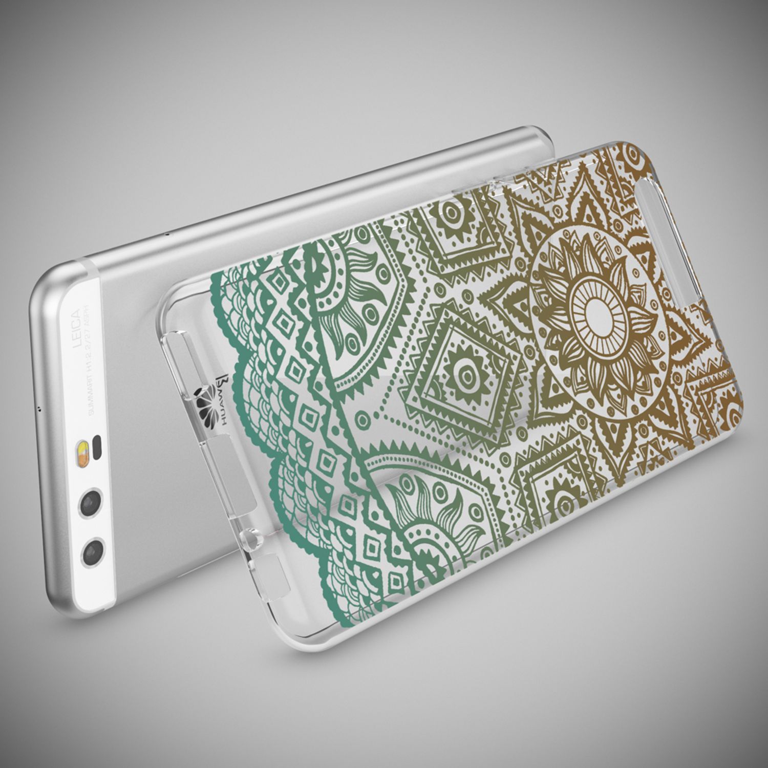 Handyhülle Slim Silikon durchsichtig geblümt für Huawei P10 | NALIA Berlin