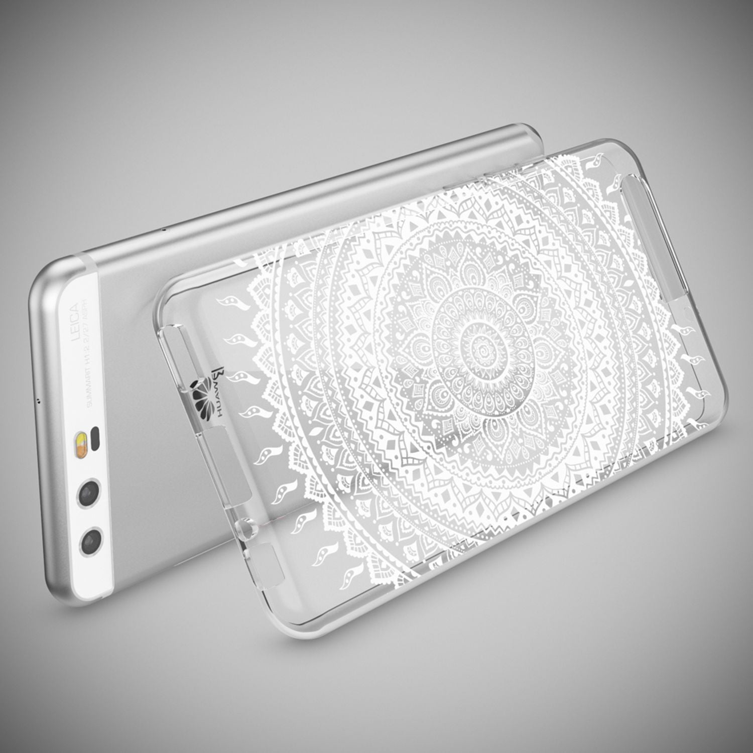Handyhülle Slim Silikon durchsichtig geblümt für Huawei P10 | NALIA Berlin