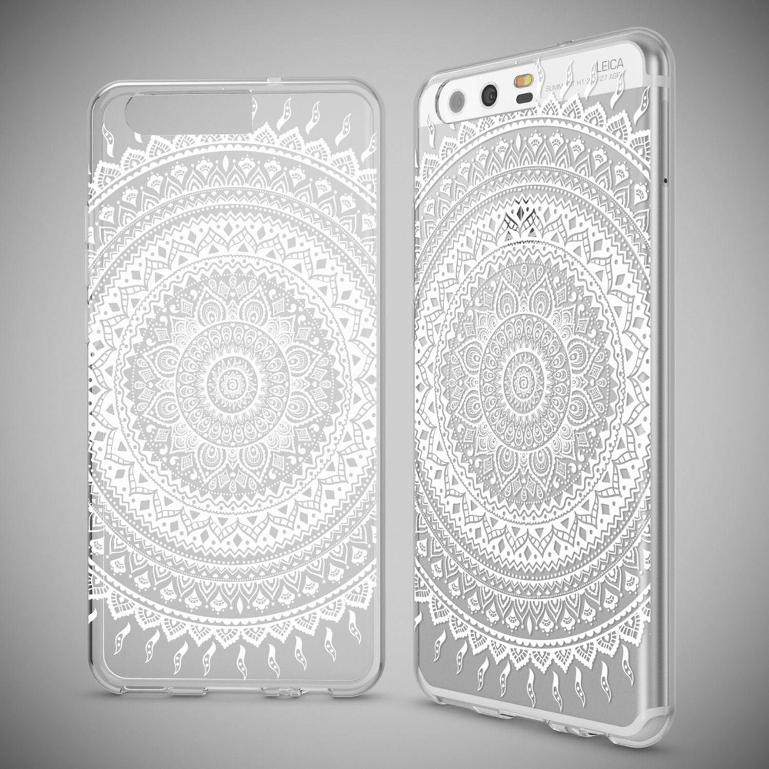 Handyhülle Slim Silikon durchsichtig geblümt für Huawei P10 | NALIA Berlin