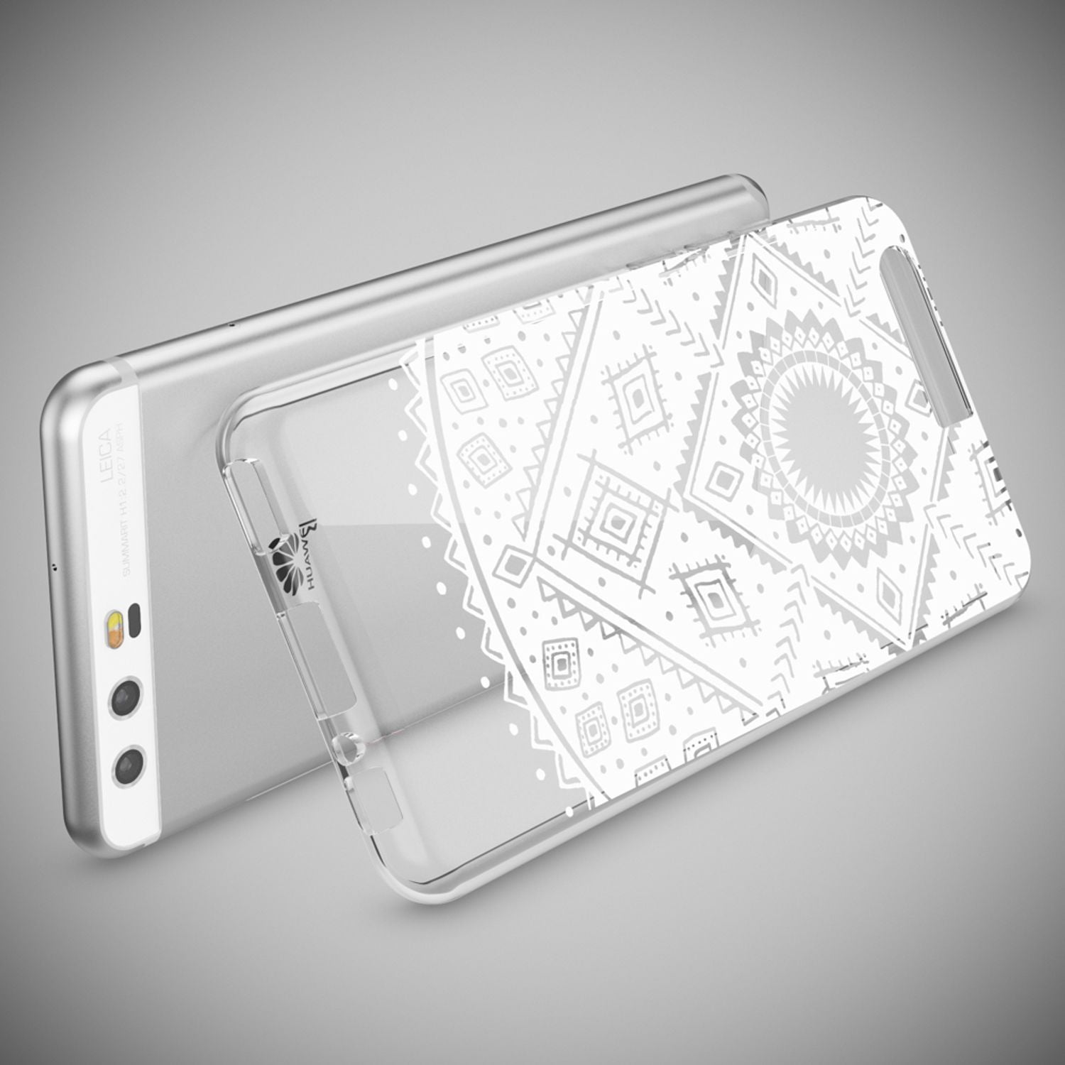 Handyhülle Slim Silikon durchsichtig geblümt für Huawei P10 | NALIA Berlin