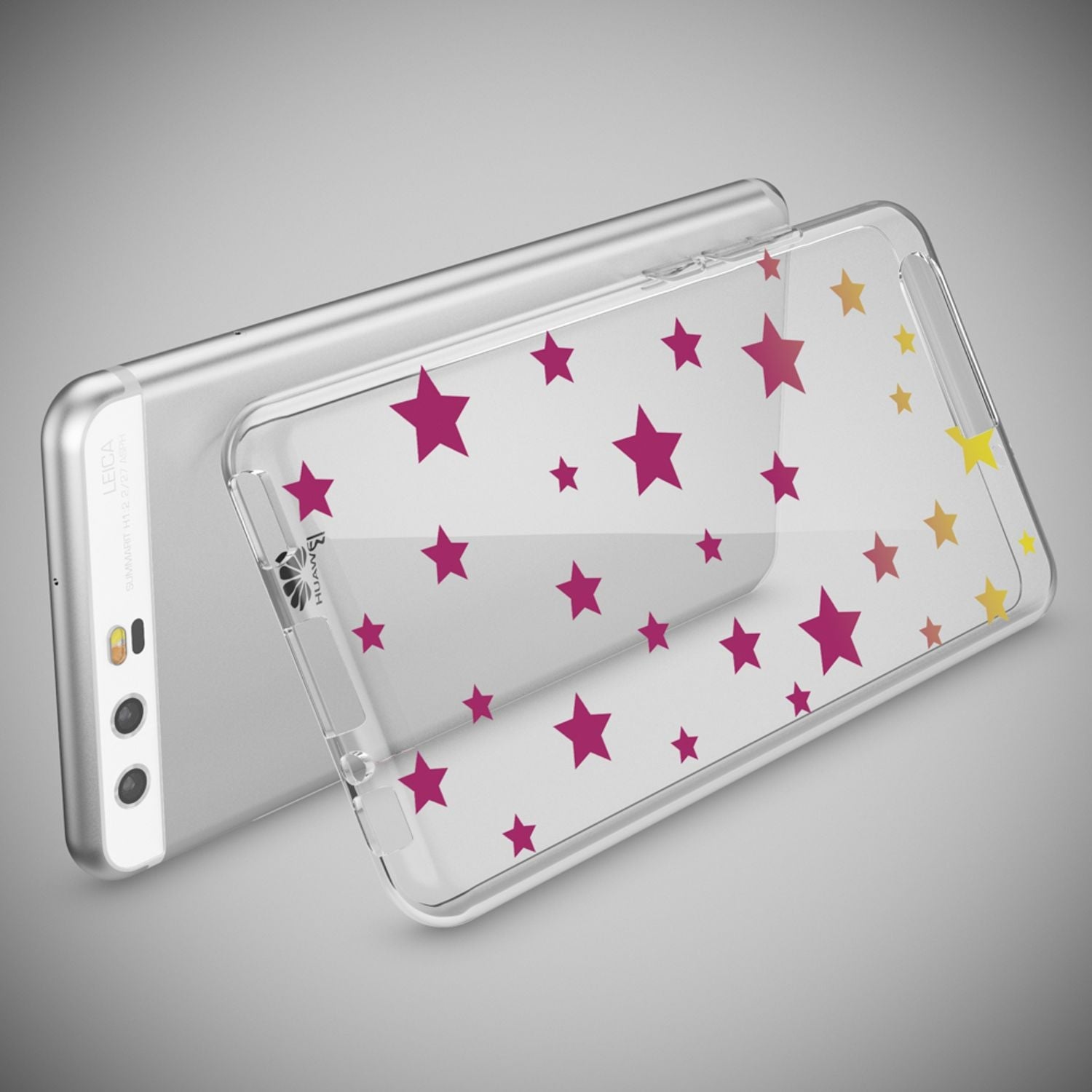 Handyhülle Slim Silikon durchsichtig geblümt für Huawei P10 | NALIA Berlin