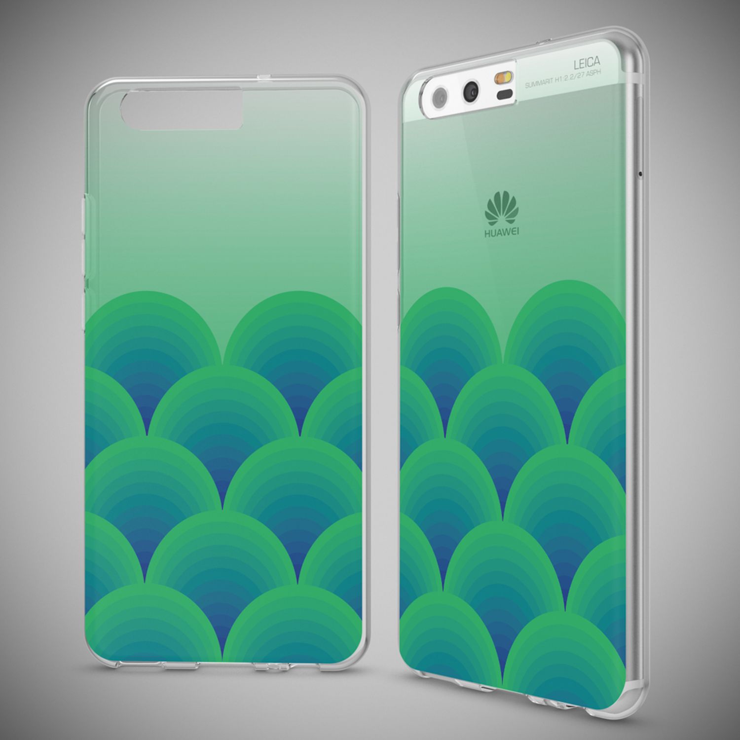 Handyhülle Slim Silikon durchsichtig geblümt für Huawei P10 | NALIA Berlin