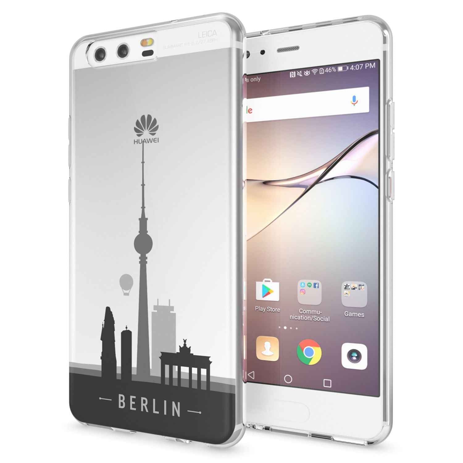 Huawei P10 Hülle Handyhülle von NALIA, Slim Silikon Motiv Case Cover Schutzhülle