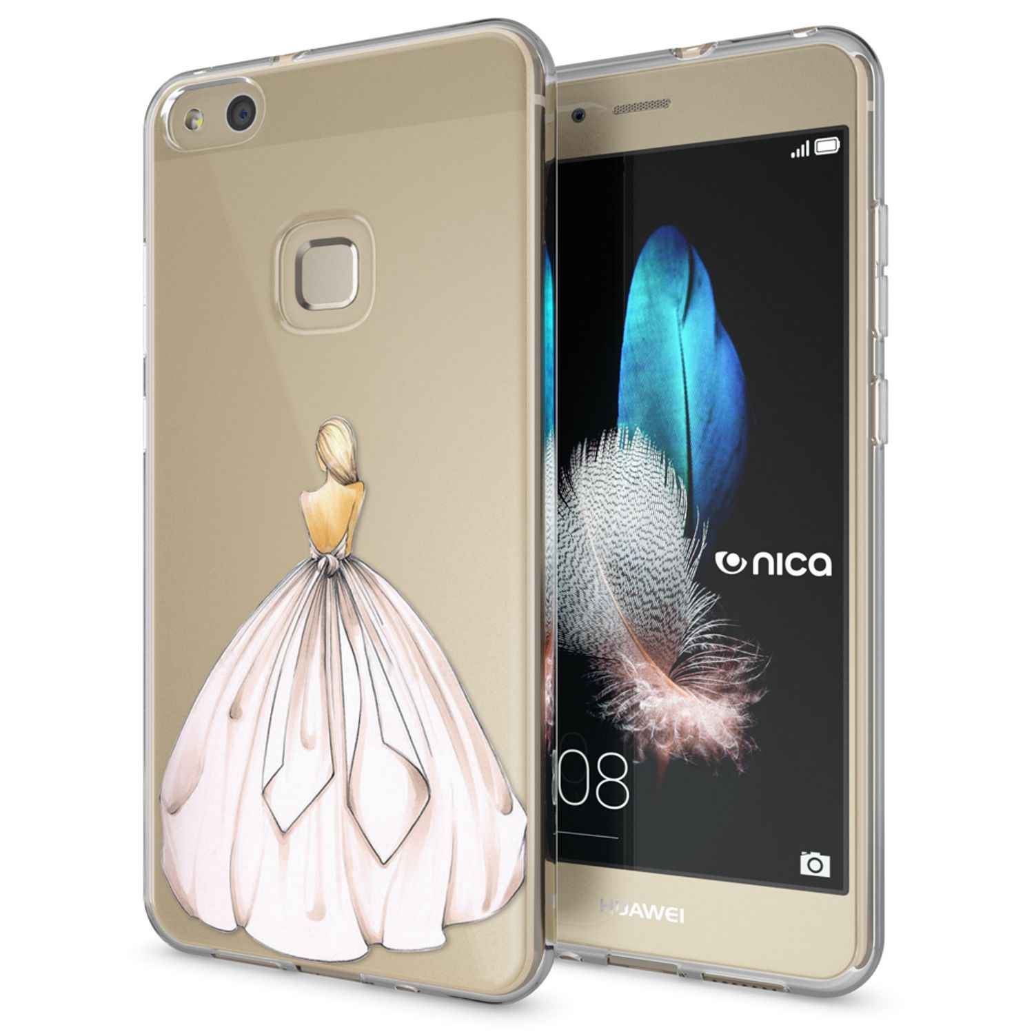 Huawei P10 Lite Hülle Handyhülle von NALIA, Slim Silikon Motiv Cover Schutzhülle
