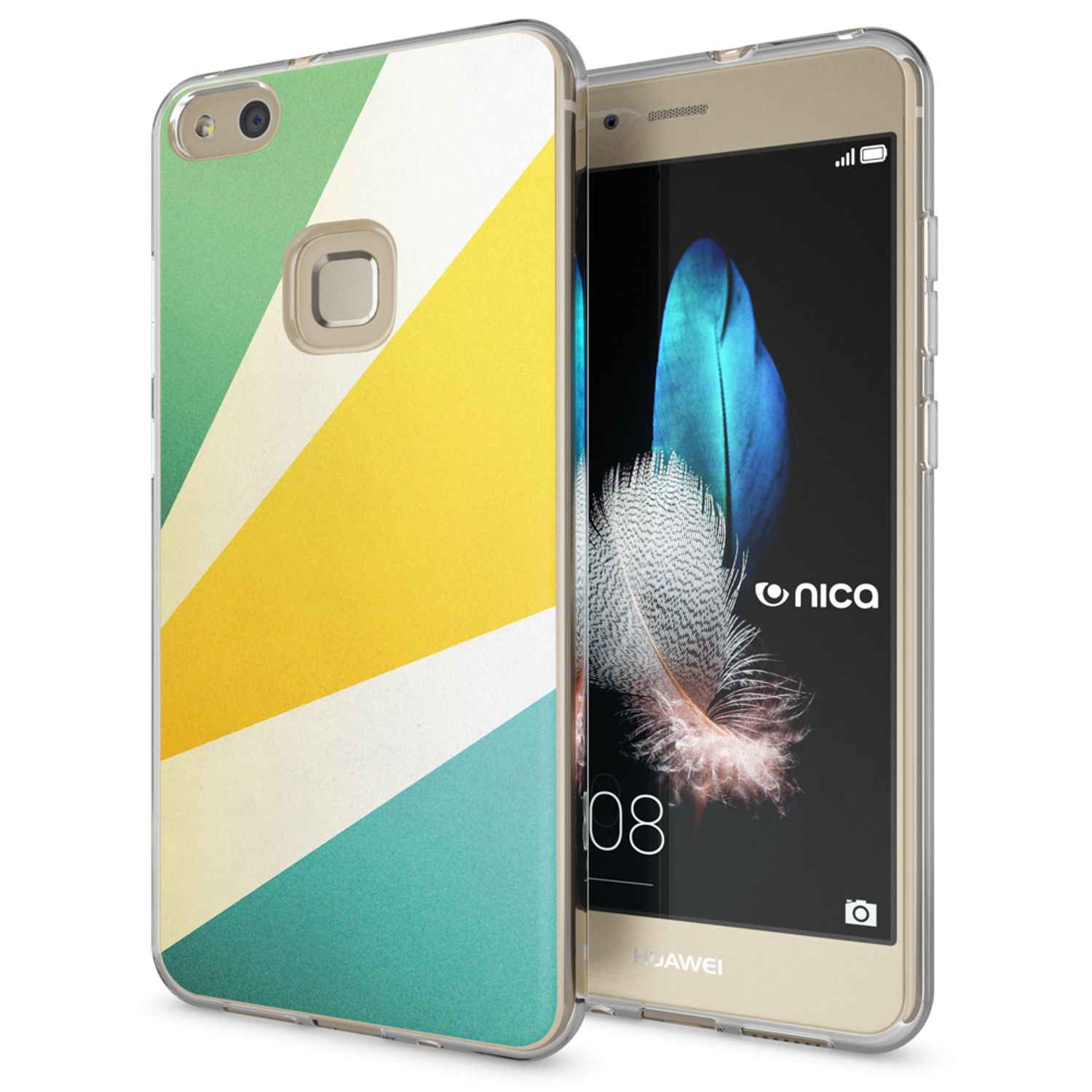 Huawei P10 Lite Hülle Handyhülle von NALIA, Slim Silikon Motiv Cover Schutzhülle