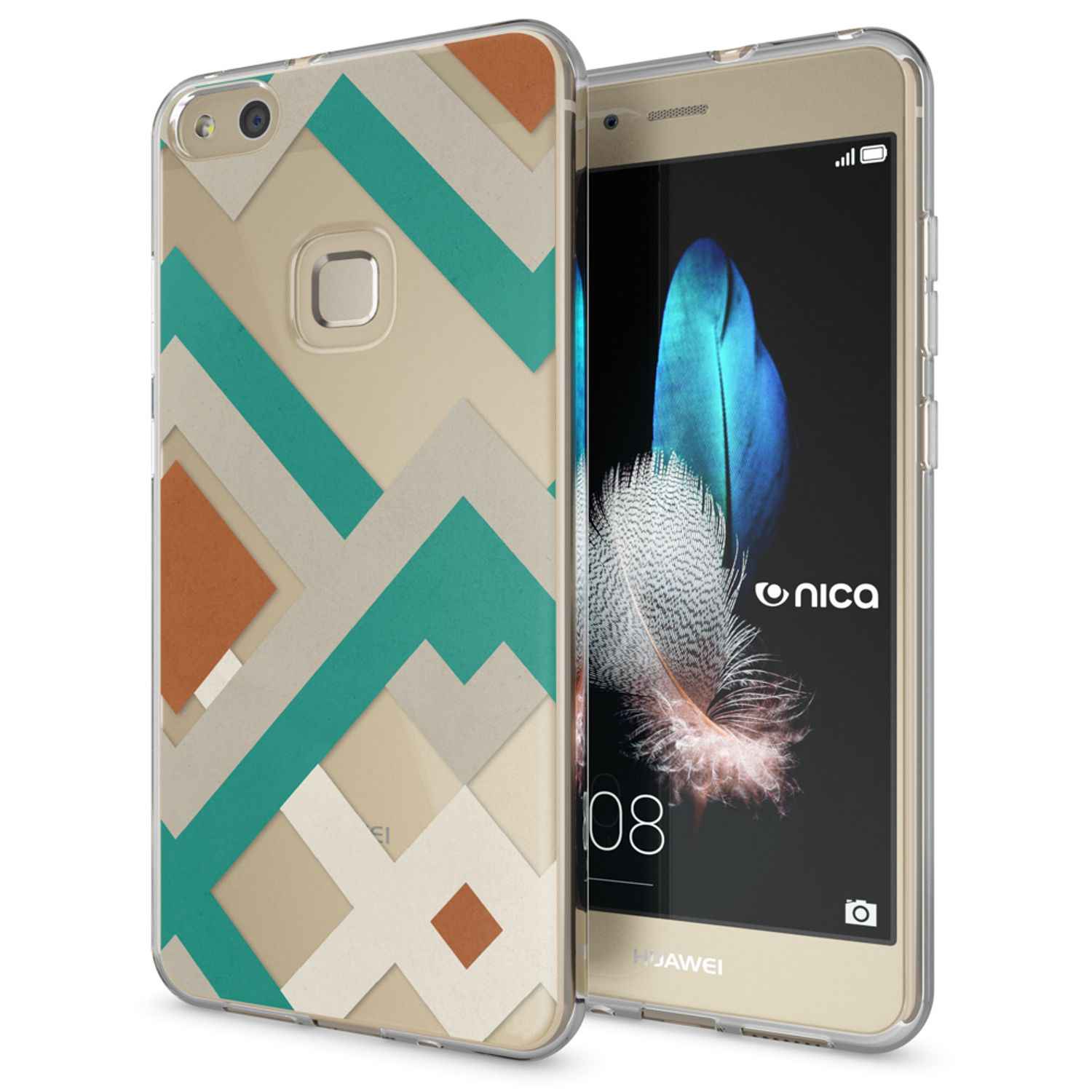Huawei P10 Lite Hülle Handyhülle von NALIA, Slim Silikon Motiv Cover Schutzhülle