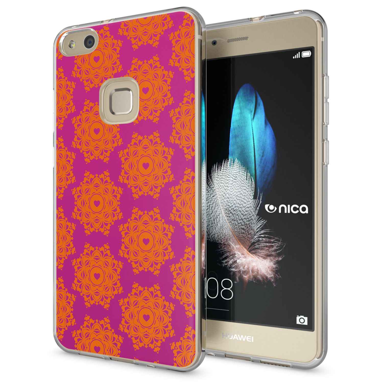 Huawei P10 Lite Hülle Handyhülle von NALIA, Slim Silikon Motiv Cover Schutzhülle