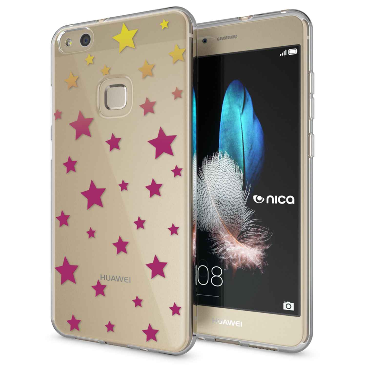 Huawei P10 Lite Hülle Handyhülle von NALIA, Slim Silikon Motiv Cover Schutzhülle
