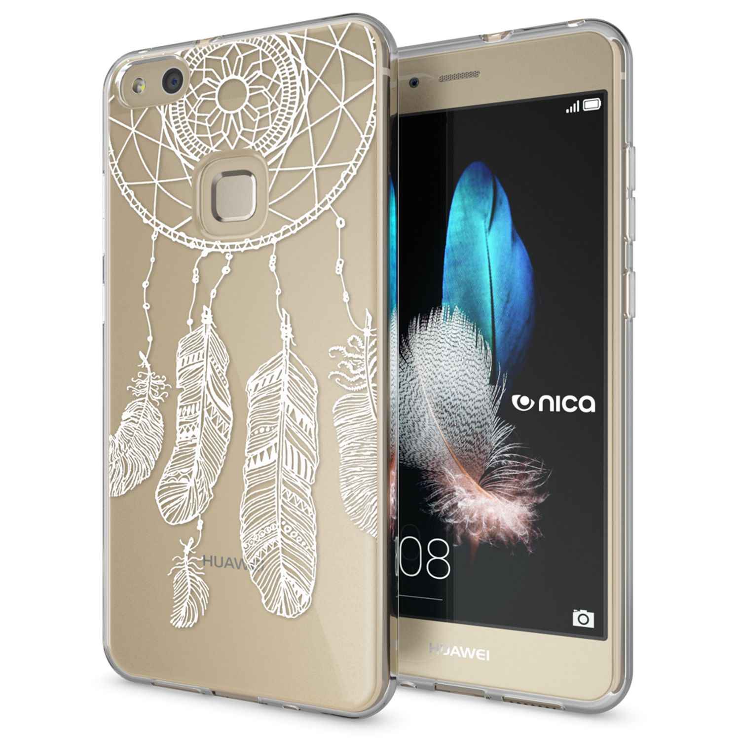 Huawei P10 Lite Hülle Handyhülle von NALIA, Slim Silikon Motiv Cover Schutzhülle