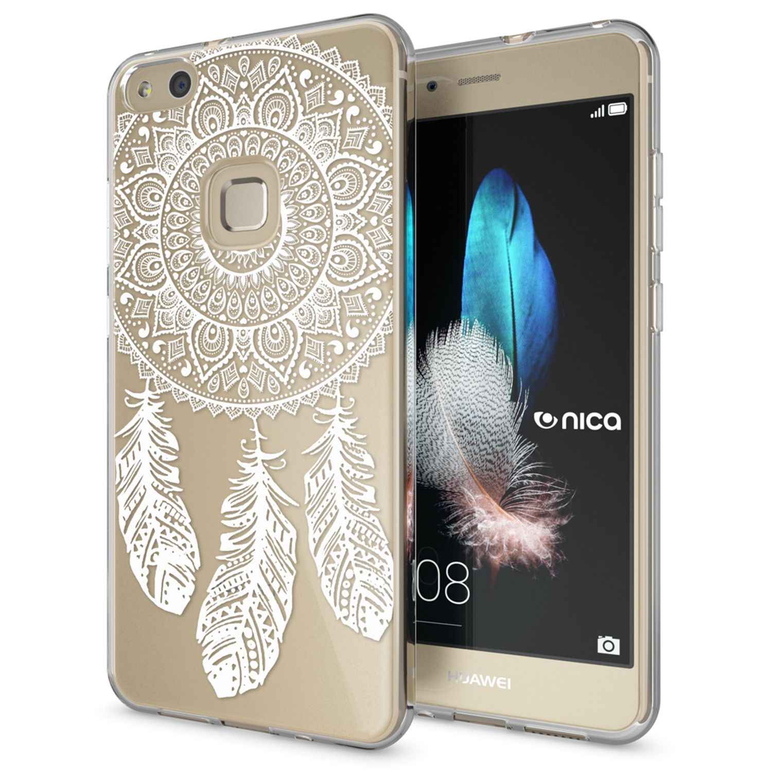 Huawei P10 Lite Hülle Handyhülle von NALIA, Slim Silikon Motiv Cover Schutzhülle