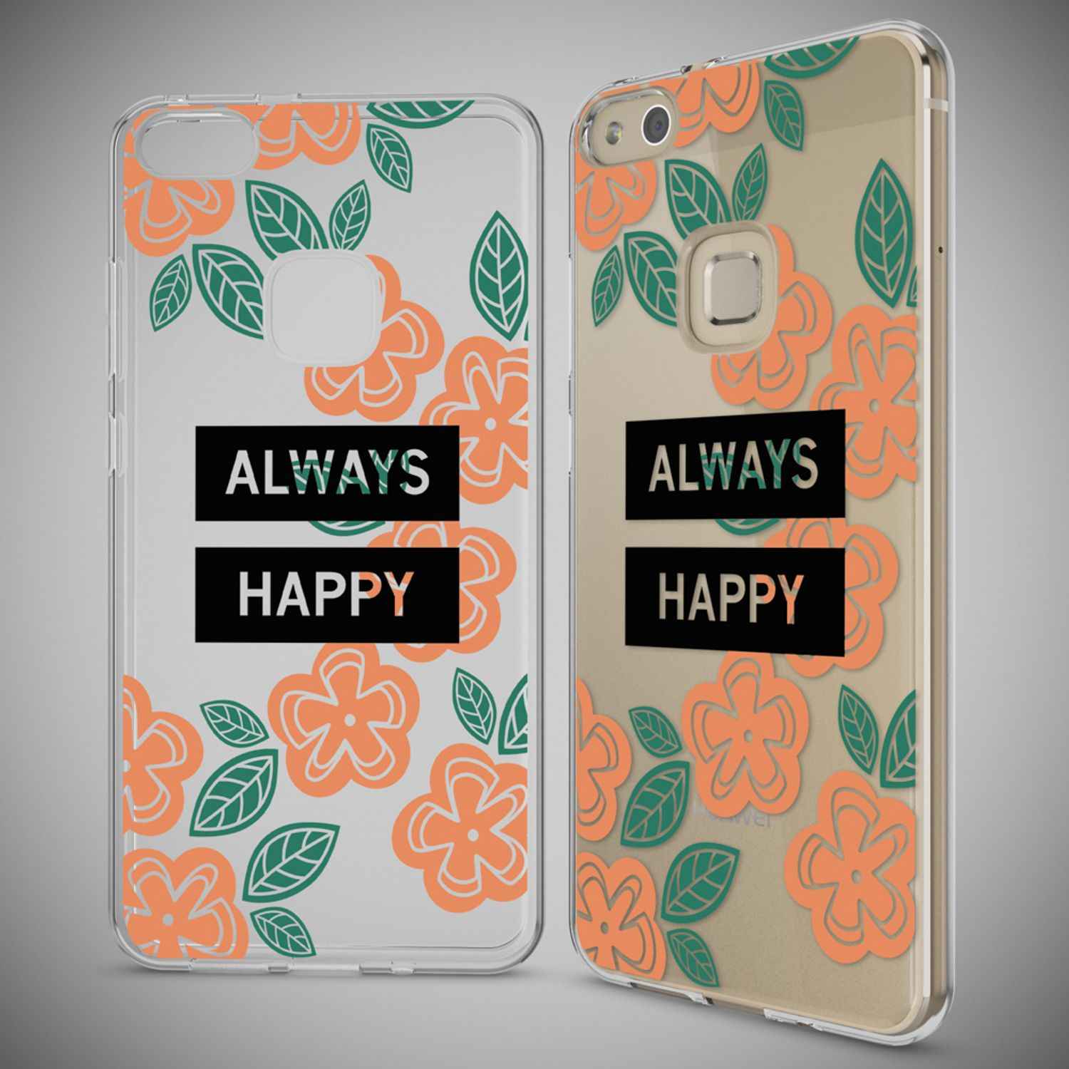 Huawei P10 Lite Hülle Handyhülle von NALIA, Slim Silikon Motiv Cover Schutzhülle