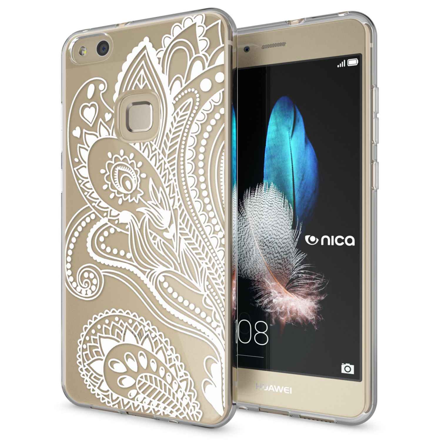 Huawei P10 Lite Hülle Handyhülle von NALIA, Slim Silikon Motiv Cover Schutzhülle