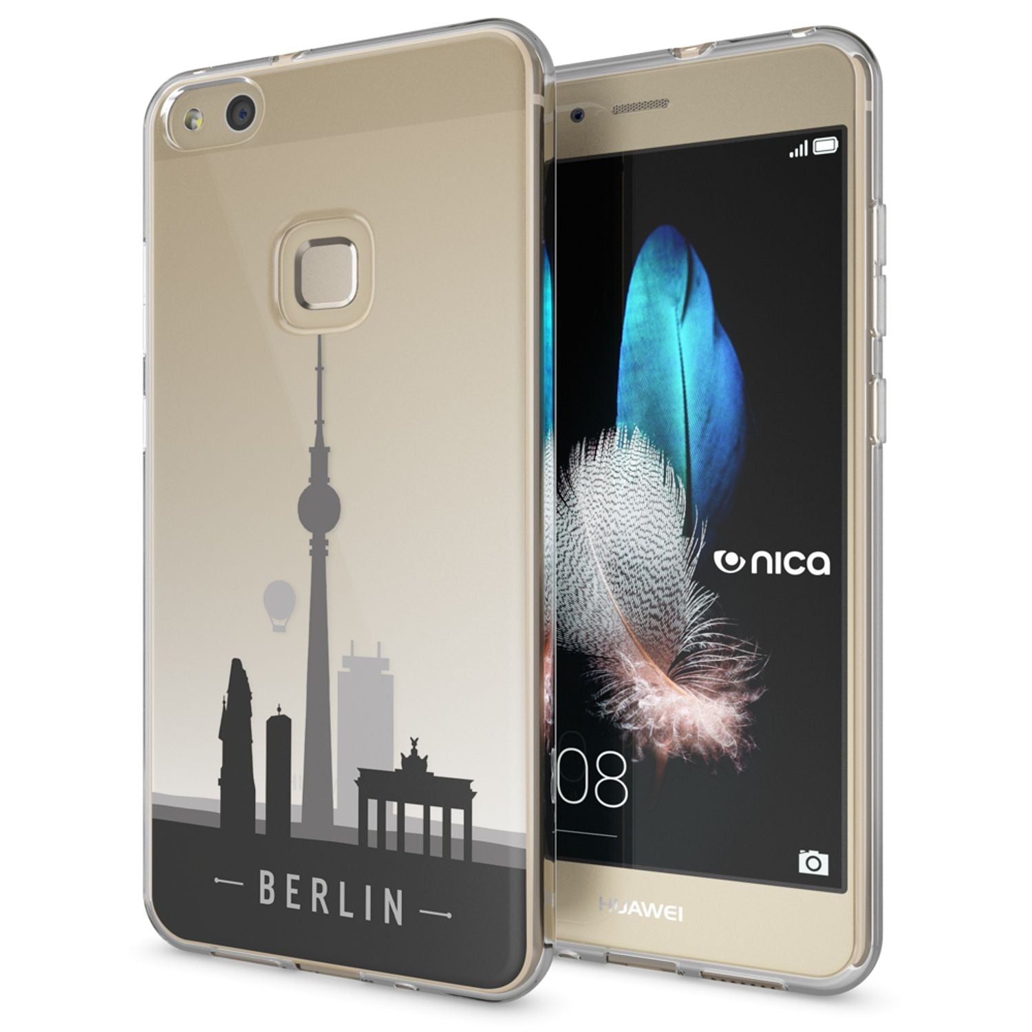 Handyhülle TPU Silikon für Huawei P10 Lite mehrfarbig Motiv | NALIA Berlin