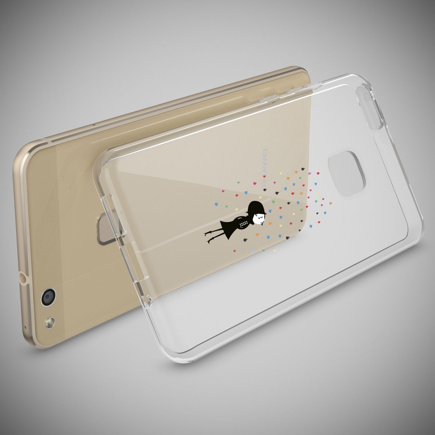 Handyhülle TPU Silikon für Huawei P10 Lite mehrfarbig Motiv | NALIA Berlin